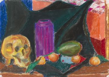 Stillleben mit violetter Vase