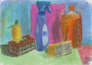 Stillleben mit Putzmittel